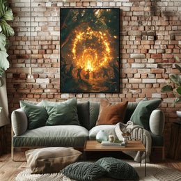 Mystical Forest Ritual Fantasy Artistic Poster PosterGoat