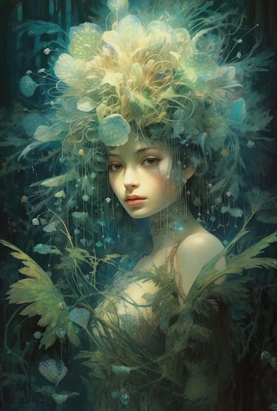 Mystical Forest Spirit Enchantment Artistic Poster PosterGoat
