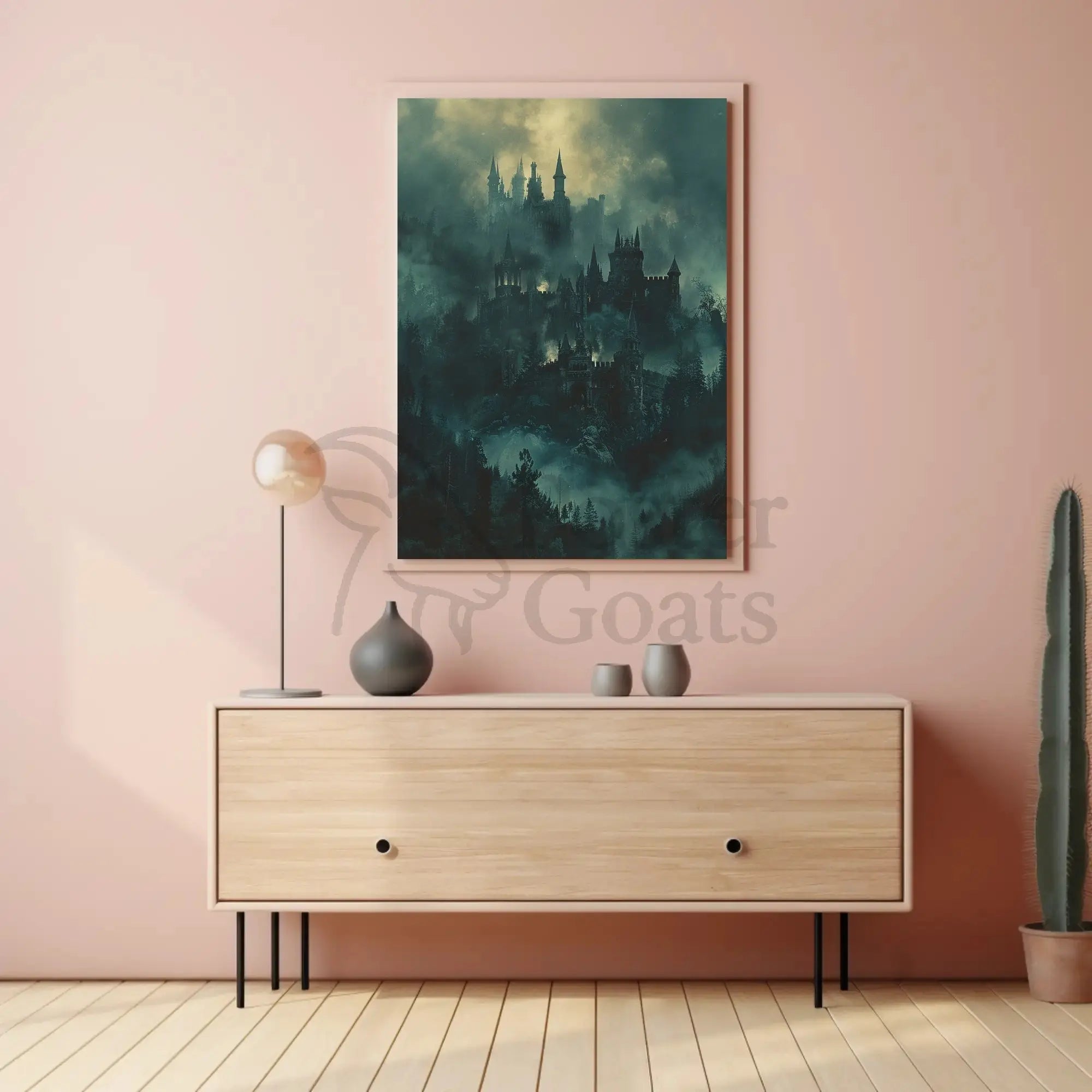 Mystical Gothic Castle Art Print - Abstract Artistic Poster PosterGoat