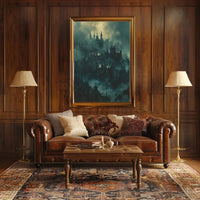 Mystical Gothic Castle Art Print - Abstract Artistic Poster PosterGoat