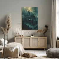 Mystical Gothic Castle Art Print - Abstract Artistic Poster PosterGoat
