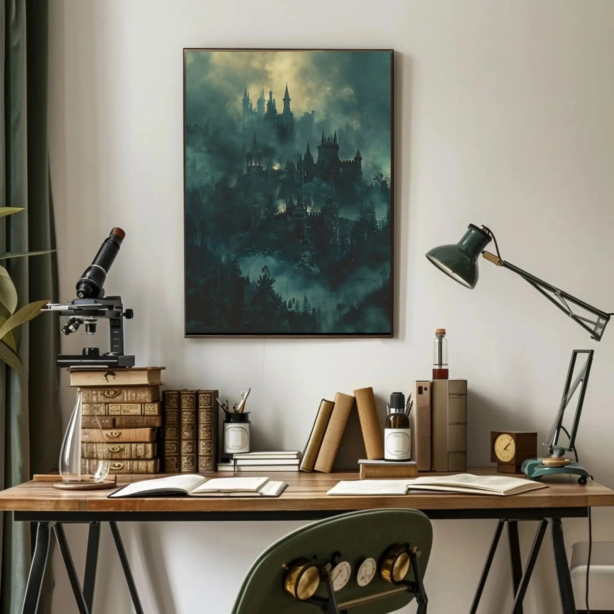 Mystical Gothic Castle Art Print - Abstract Artistic Poster PosterGoat