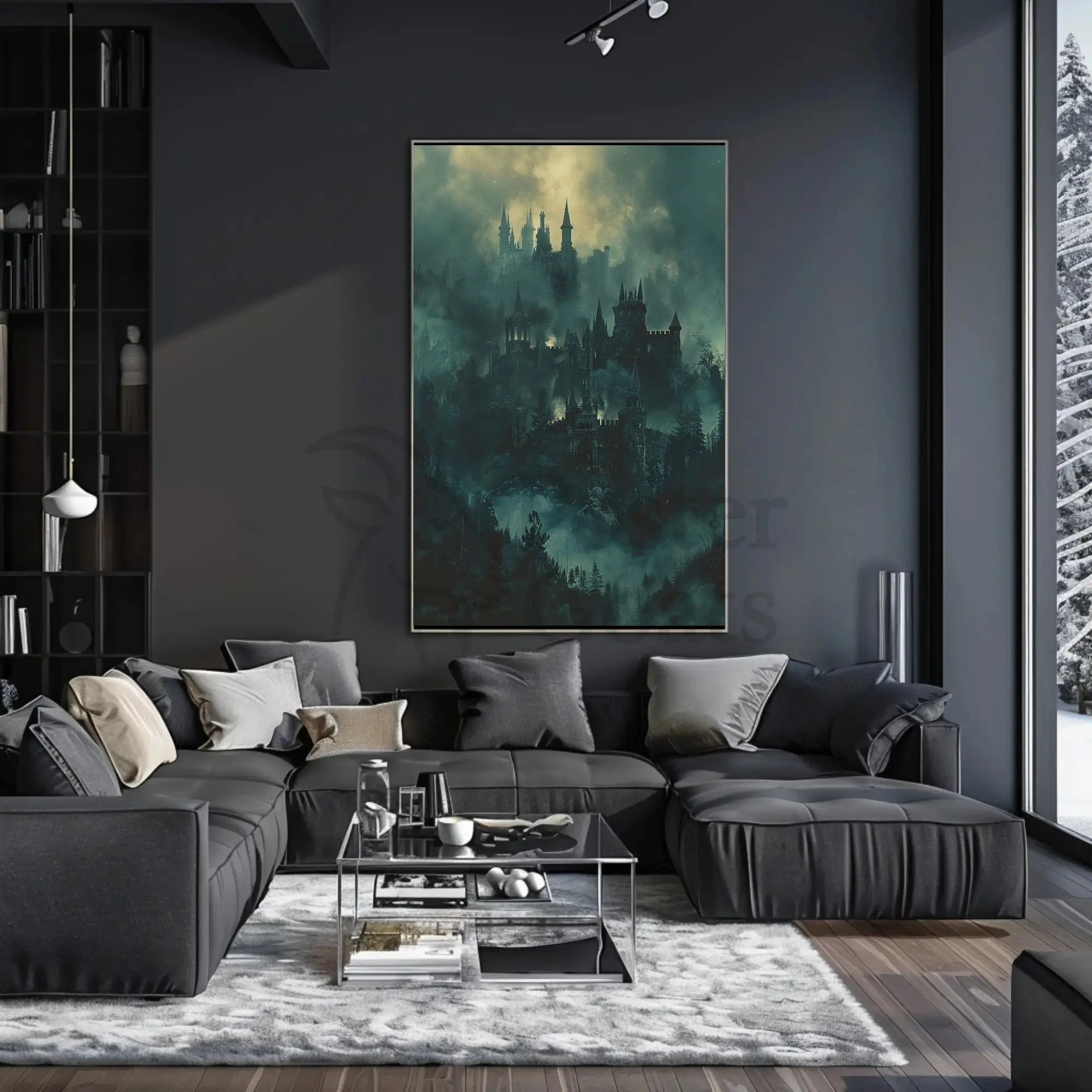 Mystical Gothic Castle Art Print - Abstract Artistic Poster PosterGoat