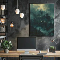 Mystical Gothic Castle Art Print - Abstract Artistic Poster PosterGoat