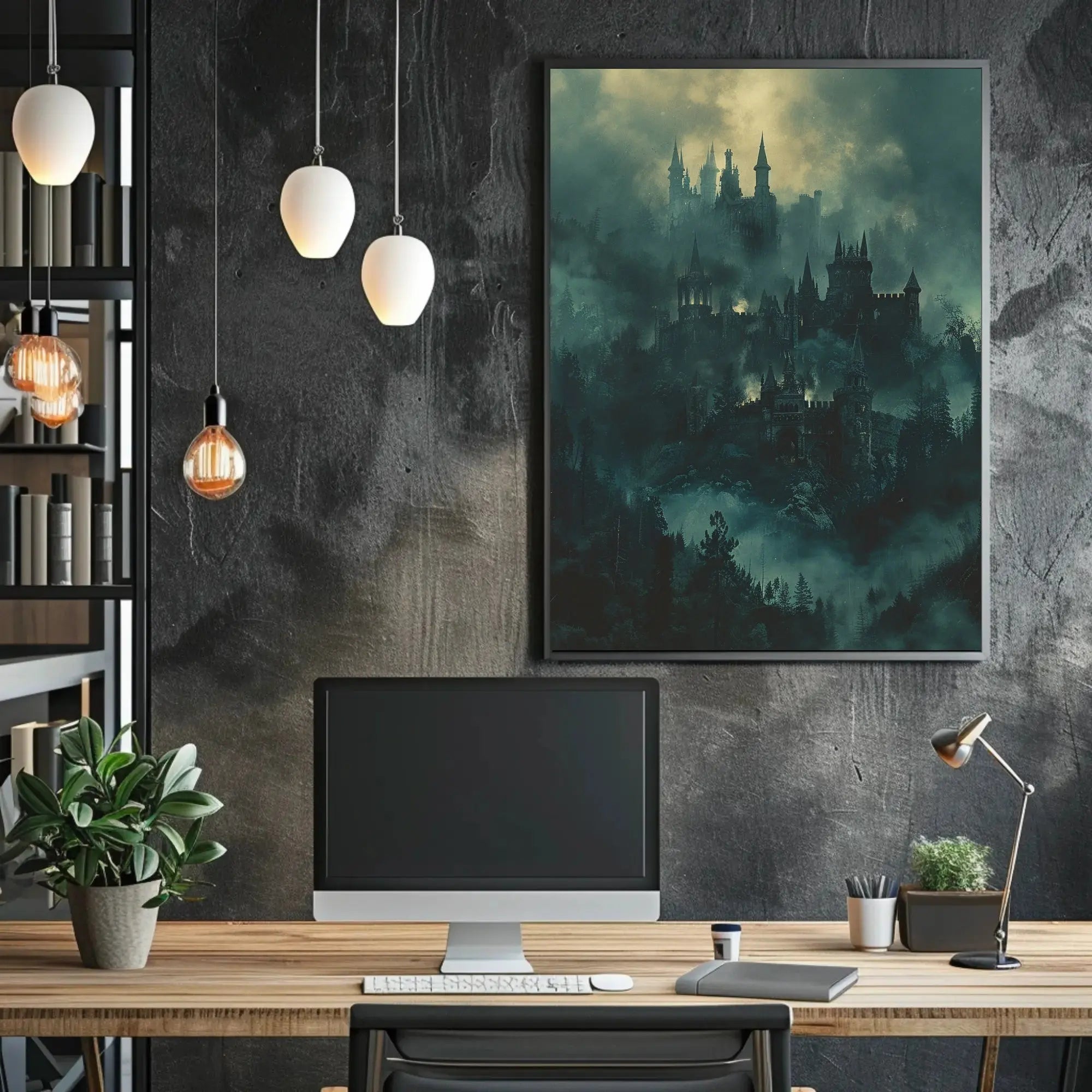Mystical Gothic Castle Art Print - Abstract Artistic Poster PosterGoat