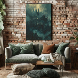 Mystical Gothic Castle Art Print - Abstract Artistic Poster PosterGoat