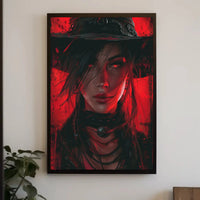 Mystical Gothic Cowgirl Art Poster PosterGoat