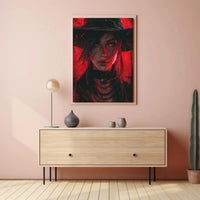 Mystical Gothic Cowgirl Art Poster PosterGoat