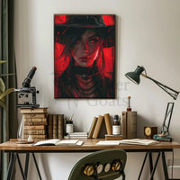 Mystical Gothic Cowgirl Art Poster PosterGoat