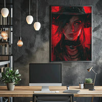 Mystical Gothic Cowgirl Art Poster PosterGoat