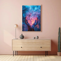 Mystical Hands and Swirling Smoke Abstract Artistic Poster PosterGoat