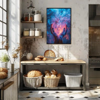 Mystical Hands and Swirling Smoke Abstract Artistic Poster PosterGoat