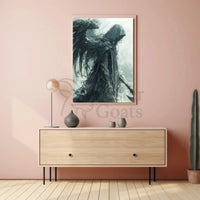 Mystical Hooded Figure Fantasy Art Poster PosterGoat