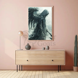 Mystical Hooded Figure Fantasy Art Poster PosterGoat
