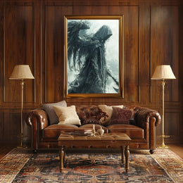 Mystical Hooded Figure Fantasy Art Poster PosterGoat