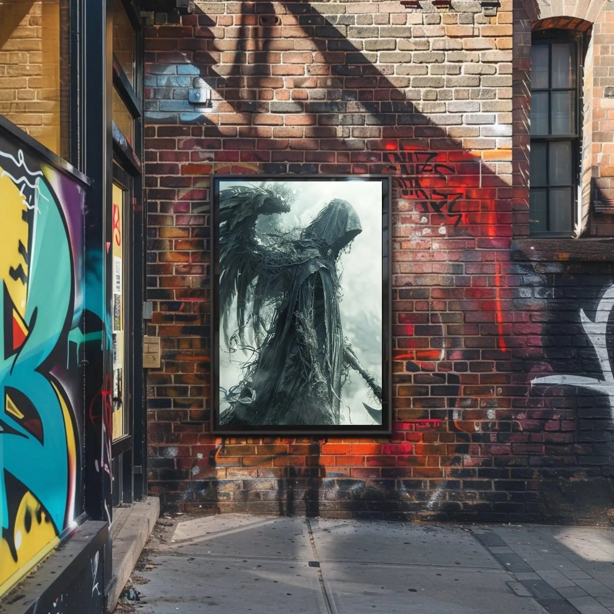 Mystical Hooded Figure Fantasy Art Poster PosterGoat