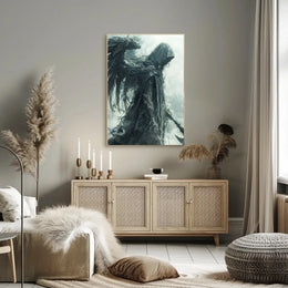 Mystical Hooded Figure Fantasy Art Poster PosterGoat