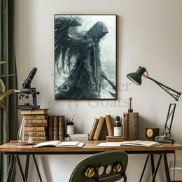 Mystical Hooded Figure Fantasy Art Poster PosterGoat