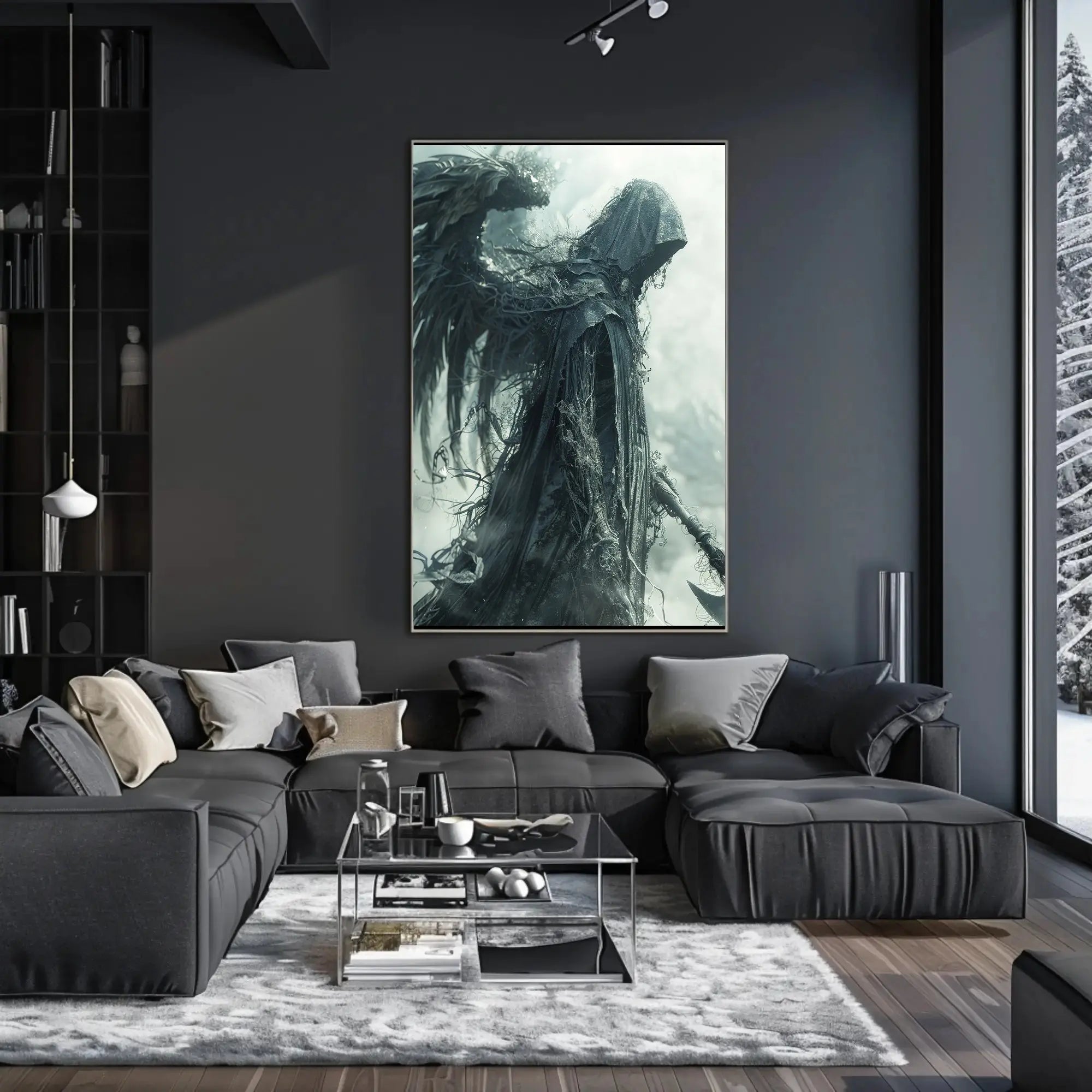 Mystical Hooded Figure Fantasy Art Poster PosterGoat