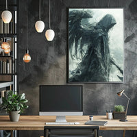 Mystical Hooded Figure Fantasy Art Poster PosterGoat