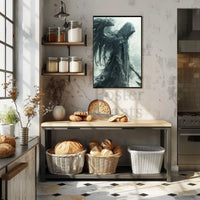 Mystical Hooded Figure Fantasy Art Poster PosterGoat