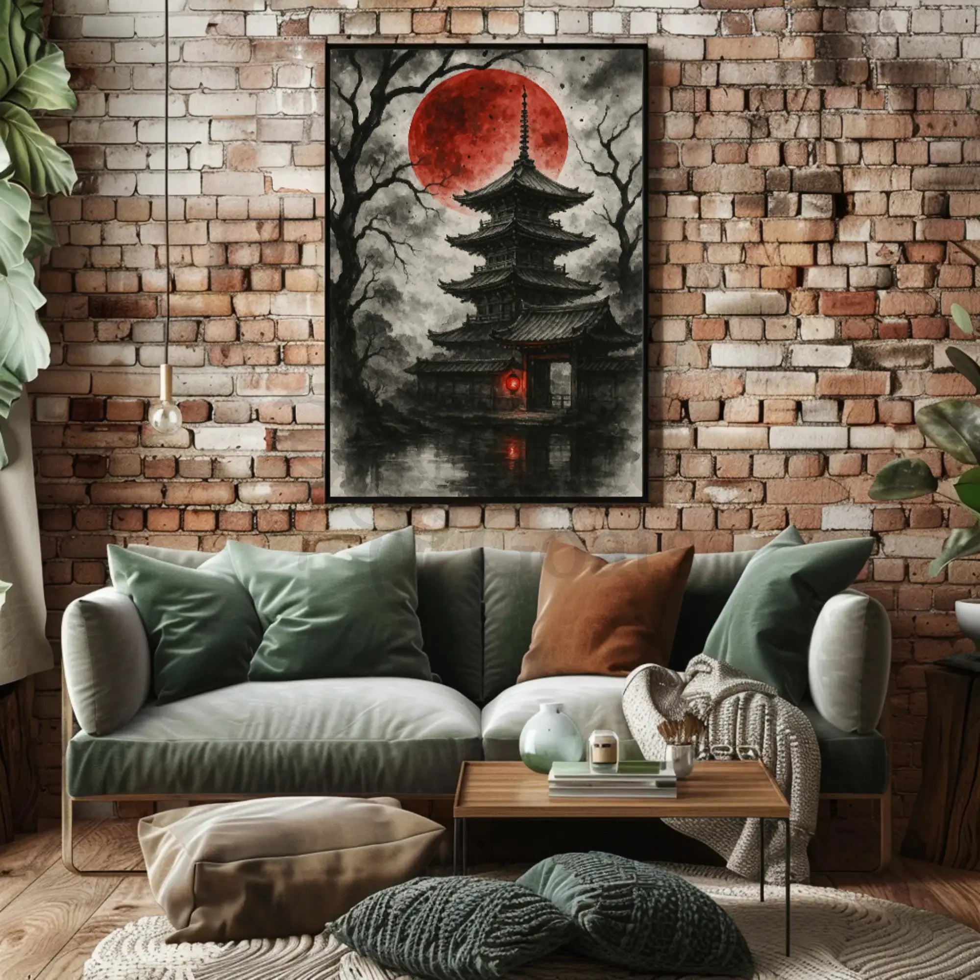 Mystical Japanese Pagoda Scene Cultural Heritage Poster PosterGoat
