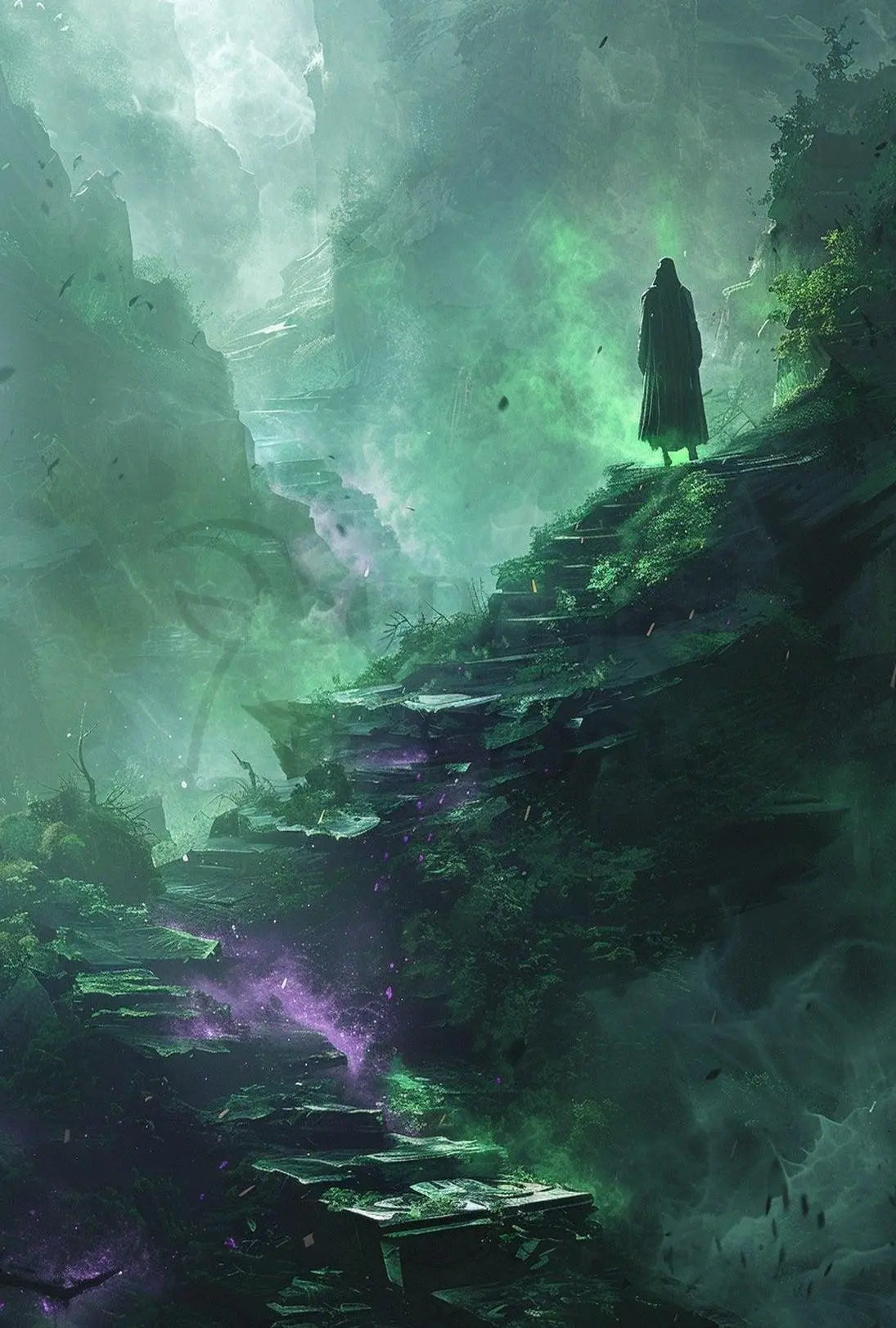 Mystical Journey in Nature Fantasy Art Poster PosterGoat