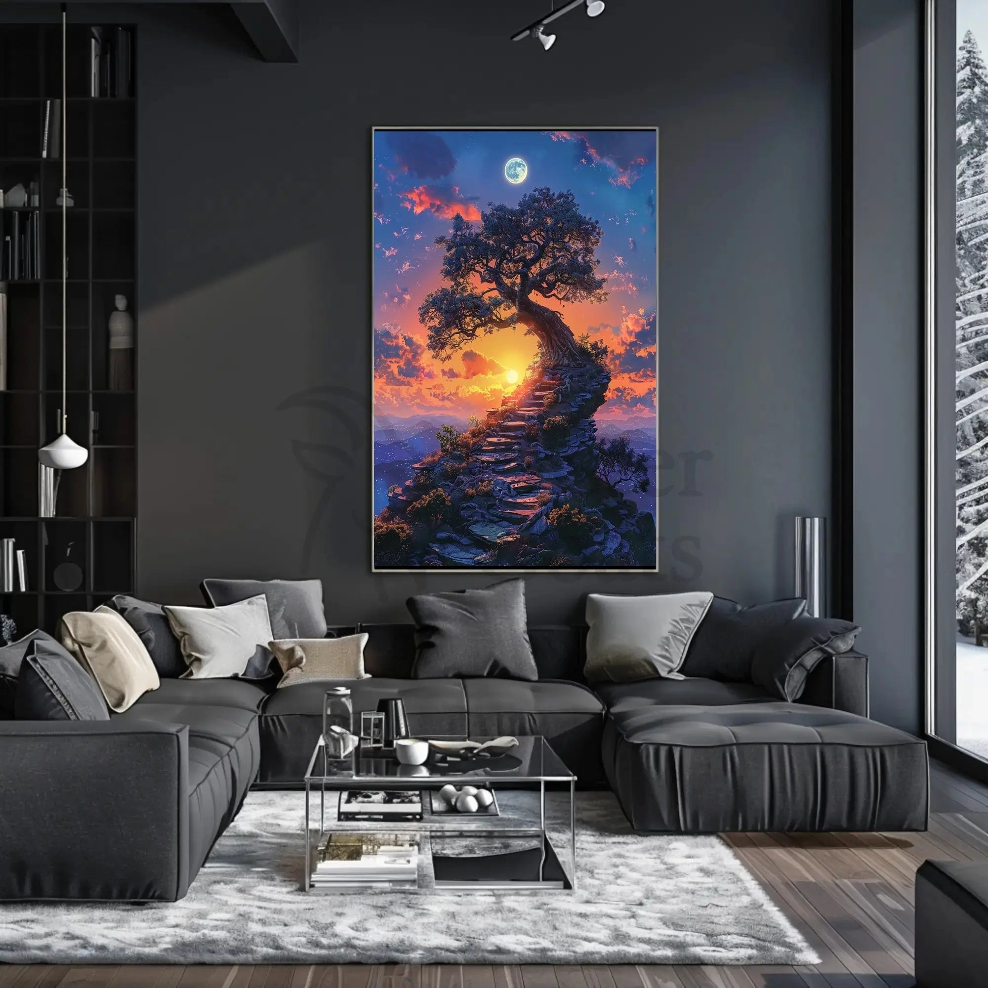 Mystical Journey to Enlightenment Fantasy Art Poster PosterGoat