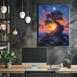 Mystical Journey to Enlightenment Fantasy Art Poster PosterGoat
