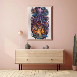Mystical Kraken Fantasy Adventure Artistic Poster PosterGoat