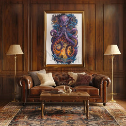 Mystical Kraken Fantasy Adventure Artistic Poster PosterGoat