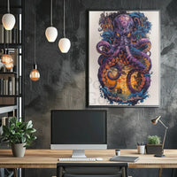 Mystical Kraken Fantasy Adventure Artistic Poster PosterGoat