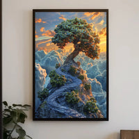 Mystical Landscape Surrealism Art Print Abstract Poster PosterGoat