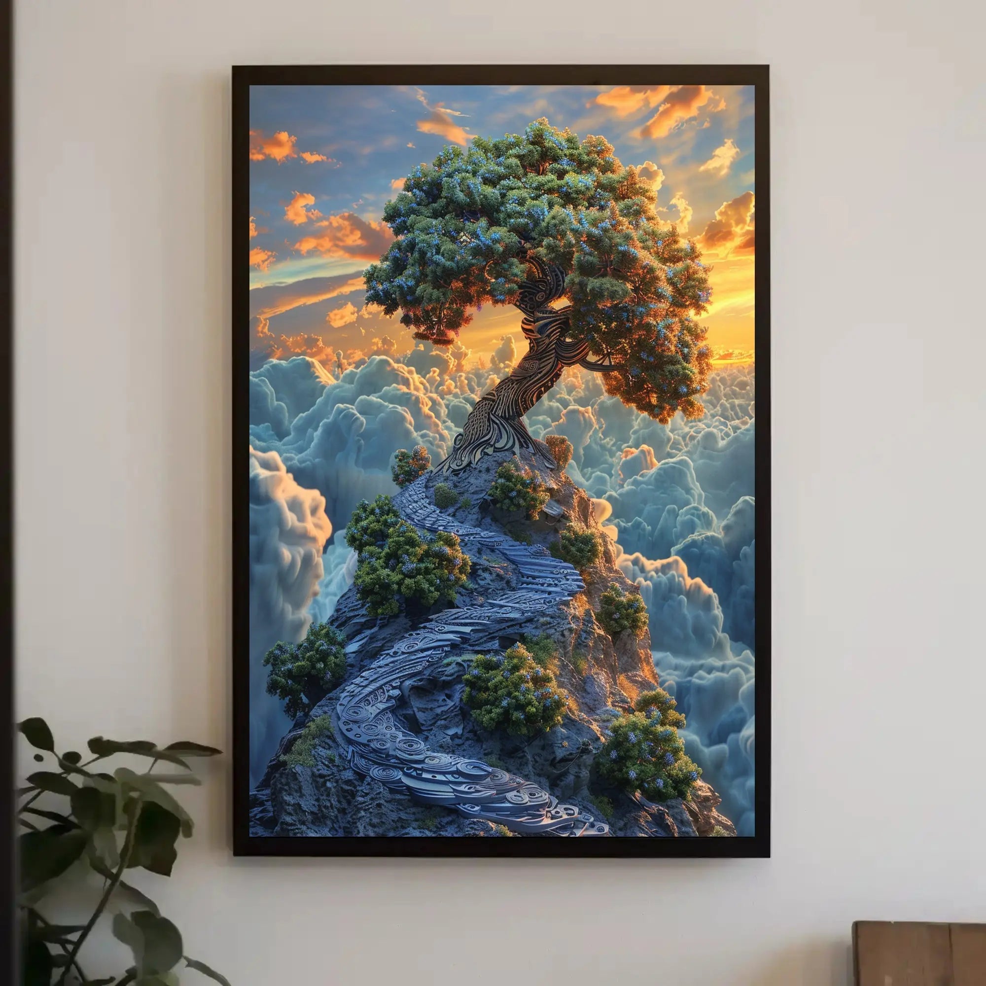 Mystical Landscape Surrealism Art Print Abstract Poster PosterGoat