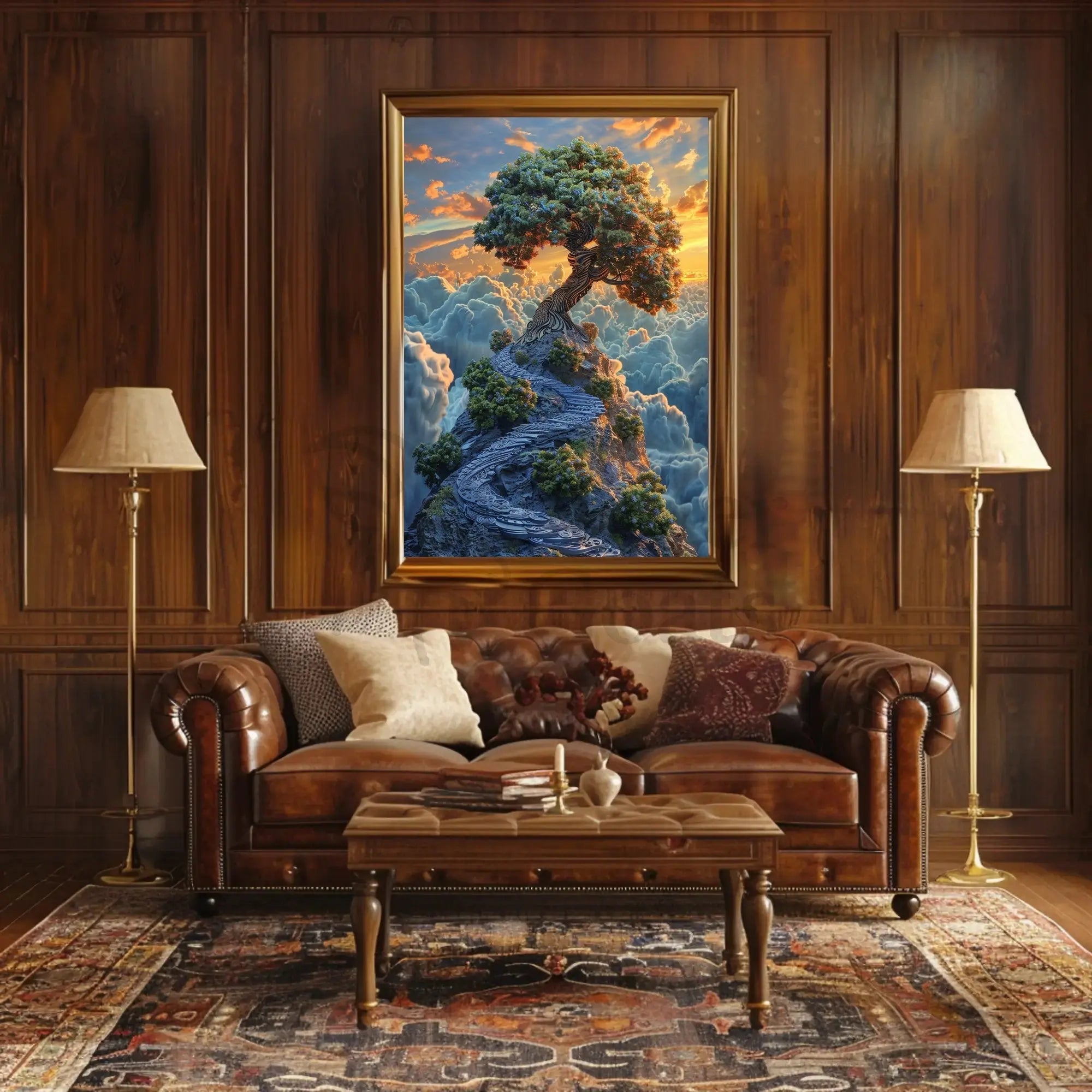Mystical Landscape Surrealism Art Print Abstract Poster PosterGoat