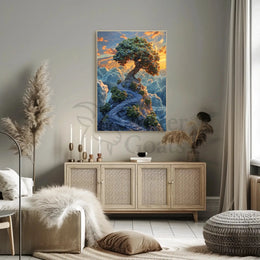 Mystical Landscape Surrealism Art Print Abstract Poster PosterGoat