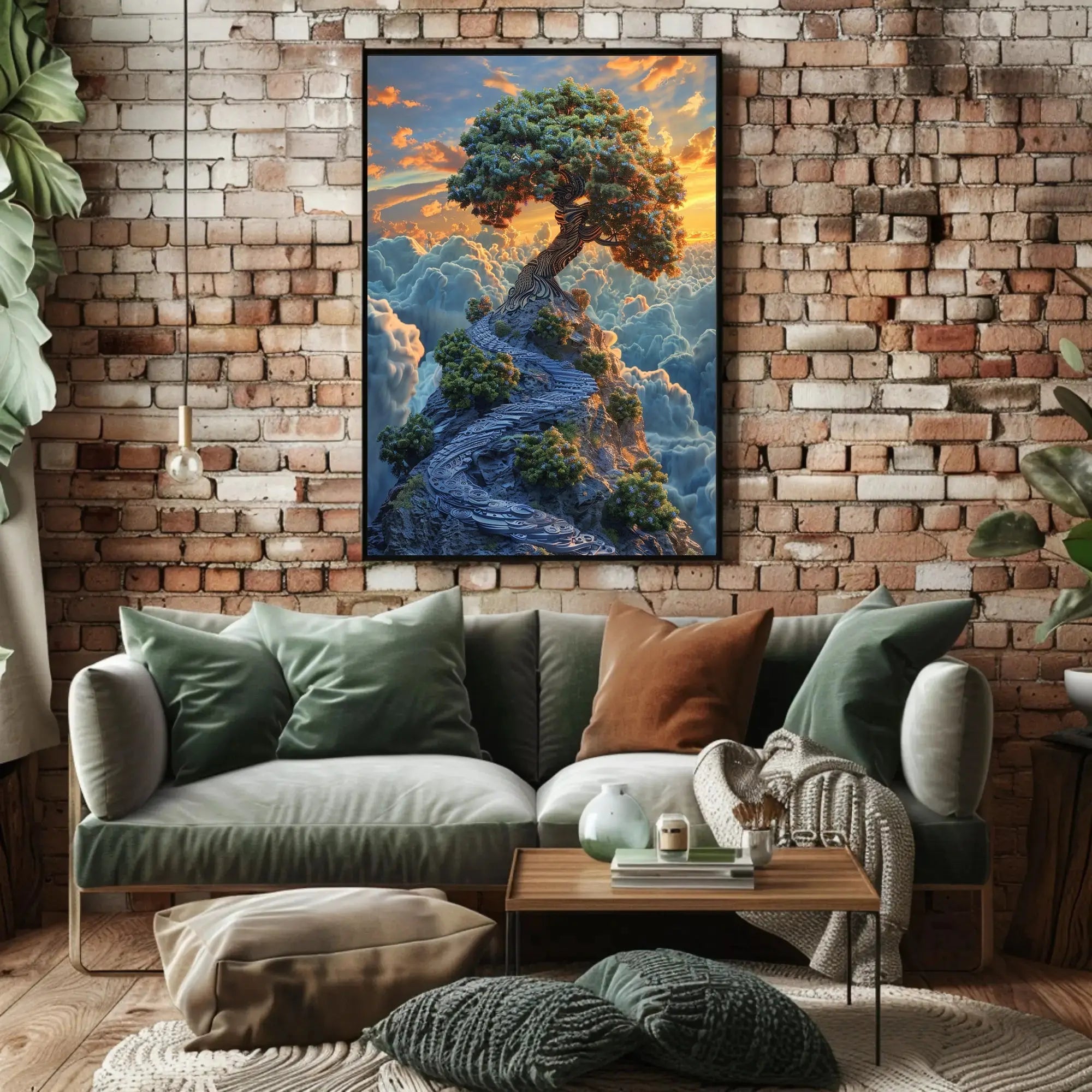 Mystical Landscape Surrealism Art Print Abstract Poster PosterGoat