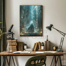 Mystical Library Magic Fantasy Artistic Poster PosterGoat