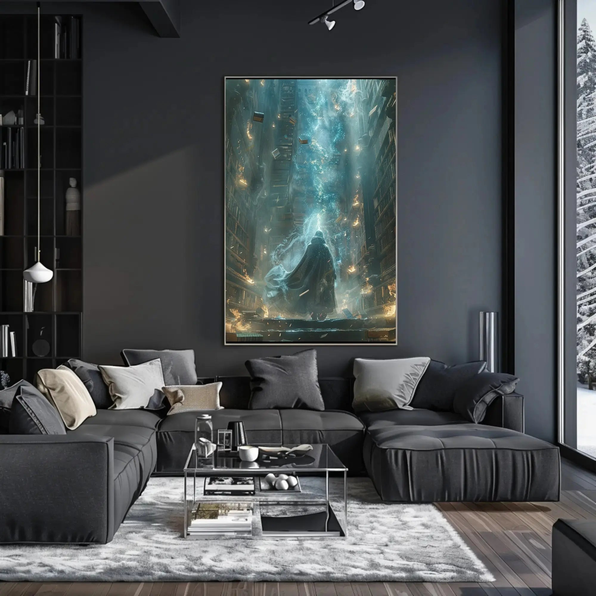 Mystical Library Magic Fantasy Artistic Poster PosterGoat