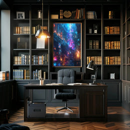 Mystical Library Scene: Fantasy and Realism Artistic Poster PosterGoat