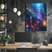 Mystical Library Scene: Fantasy and Realism Artistic Poster PosterGoat