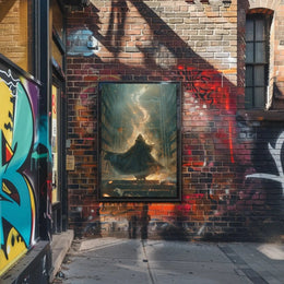 Mystical Library Wizardry: A Fantasy Artistic Poster PosterGoat