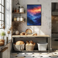 Mystical Mountain Landscape Modern Artistic Poster PosterGoat