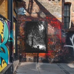 Mystical Nighttime Reflection Artistic Poster PosterGoat