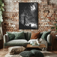 Mystical Nighttime Reflection Artistic Poster PosterGoat