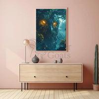 Mystical Owl Forest Guardian Fantasy Art Poster PosterGoat