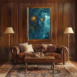 Mystical Owl Forest Guardian Fantasy Art Poster PosterGoat