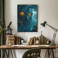 Mystical Owl Forest Guardian Fantasy Art Poster PosterGoat