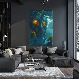 Mystical Owl Forest Guardian Fantasy Art Poster PosterGoat