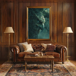Mystical Owl Forest Scene: Artistic Animal Poster PosterGoat